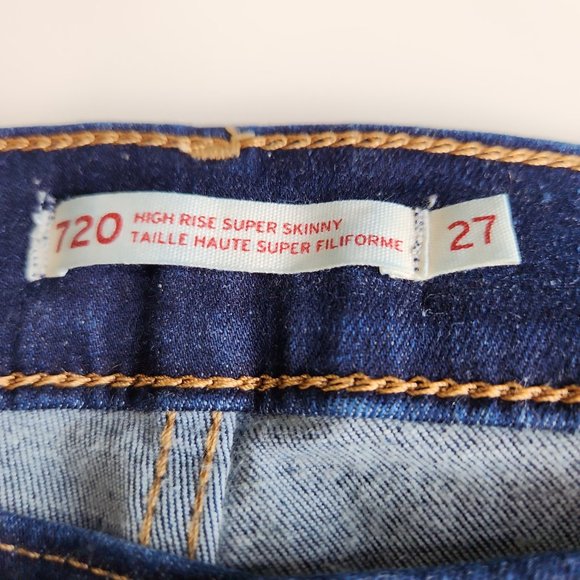 Levi's 720 High Rise Super Skinny Medium Washed - 27 - Picture 4 of 5